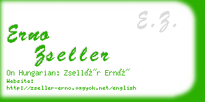 erno zseller business card